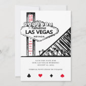 Las Vegas Wedding Save the Date Kaart (Achterkant)