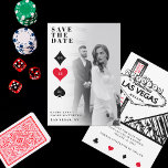 Las Vegas Wedding Save the Date Kaart<br><div class="desc">Nodig je gasten uit om de datum voor je Las Vegas bruiloft te redden. Viel in echte Vegas stijl met dit leuke casino en de stripaankondiging van Las Vegas. Plaats de toon voor een leuke,  gevulde echte Vegas stijl viering.</div>