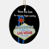 Las Vegas Wedding Save the Date Keramisch Ornament (Rechts)