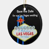 Las Vegas Wedding Save the Date Keramisch Ornament (Links)