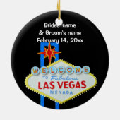 Las Vegas Wedding Save the Date Keramisch Ornament (Achterkant)