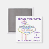 Las Vegas Wedding Save the Date Magneet (Voorkant / Achterkant)
