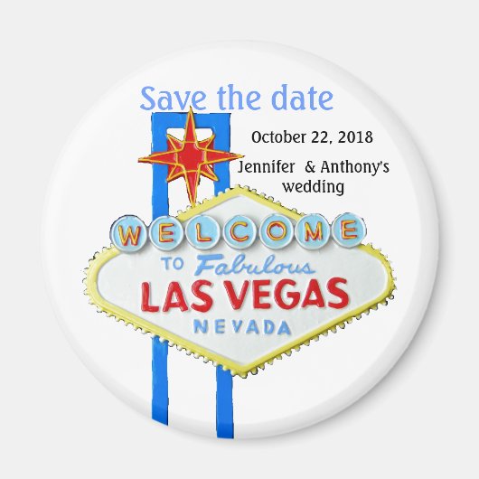Las Vegas Wedding Save the Date Magneet (Voorkant)