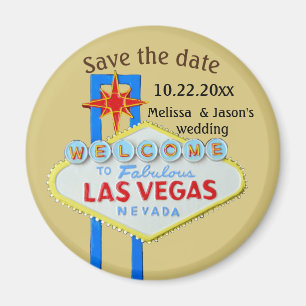 Las Vegas Wedding Save the Date Magnet