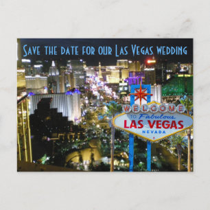 Las Vegas Wedding Save the Date NV Aankondigingskaart