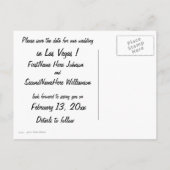 Las Vegas Wedding Save the Date NV Aankondigingskaart (Achterkant)