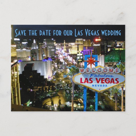 Las Vegas Wedding Save the Date NV Aankondigingskaart (Voorkant)