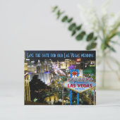 Las Vegas Wedding Save the Date NV Aankondigingskaart (Staand voorkant)