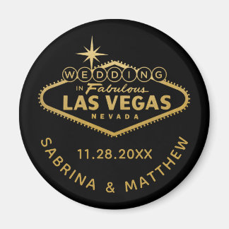 Las Vegas Wedding Save the Date of Favor Magneet
