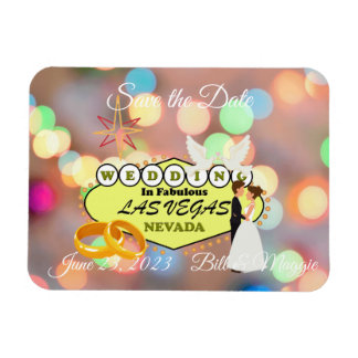 Las Vegas Wedding Save the Date Photo Magnet Magneet