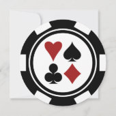 Las Vegas Wedding Save the Date Poker Chip Casino Kaart (Achterkant)