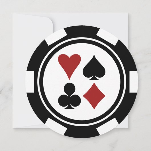 Las Vegas Wedding Save the Date Poker Chip Casino Kaart (Achterkant)