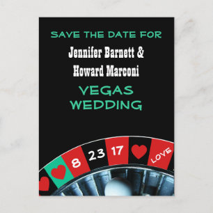 Las Vegas Wedding Save the Date Post Card Aankondigingskaart