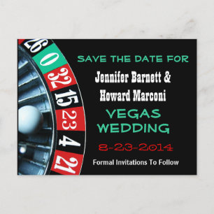 Las Vegas Wedding Save the Date Post Card Aankondigingskaart