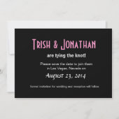 Las Vegas Wedding Save the Date - roze (Achterkant)