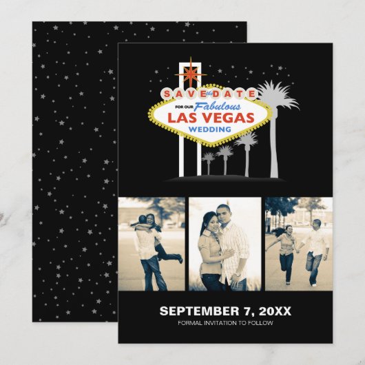 Las Vegas Wedding Save-the-date Save The Date (Voorkant / Achterkant)