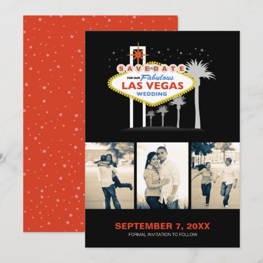 Las Vegas Wedding Save-the-date Save The Date (Voorkant / Achterkant)
