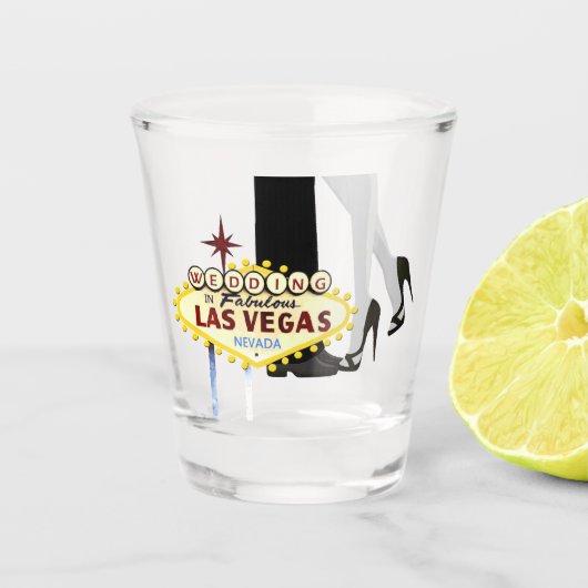 Las Vegas Wedding Shot glass Glas (Voorkant)
