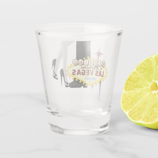 Las Vegas Wedding Shot glass Shot Glas (Achterkant)