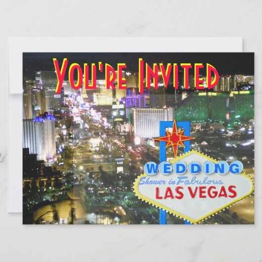 Las Vegas Wedding Shower Uitnodiging (Voorkant)