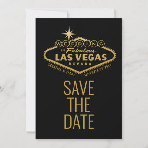 Las Vegas Wedding Sign Gold Foto Save the Date