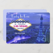 Las Vegas Wedding - sparen de Datum Save The Date (Voorkant / Achterkant)