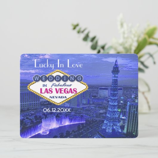 Las Vegas Wedding - sparen de Datum Save The Date (Staand voorkant)