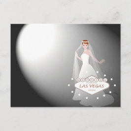 Las Vegas Wedding "Spotlight on Bride" Briefkaart