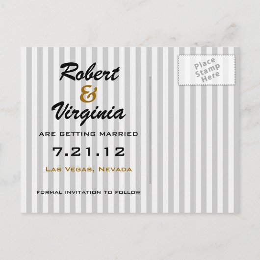 Las Vegas Wedding STD Briefkaart (Achterkant)