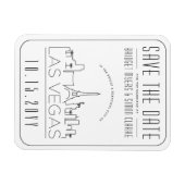 Las Vegas Wedding Stylized Skyline Save the Date Magneet (Horizontaal)