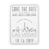 Las Vegas Wedding Stylized Skyline Save the Date Magneet (Verticaal)