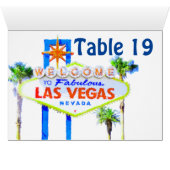 Las Vegas Wedding Table Number tentkaarten (Binenzijde Horizontaal (Onderkant))