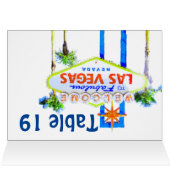 Las Vegas Wedding Table Number tentkaarten (Binnen Horizontaal (Boven))