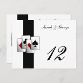 Las Vegas Wedding Table Nummers Briefkaart (Voorkant / Achterkant)