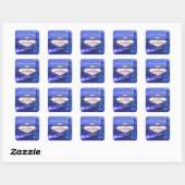 Las Vegas Wedding Vierkante Sticker (Vel)