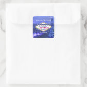 Las Vegas Wedding Vierkante Sticker (Tas)