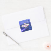 Las Vegas Wedding Vierkante Sticker (Envelop)
