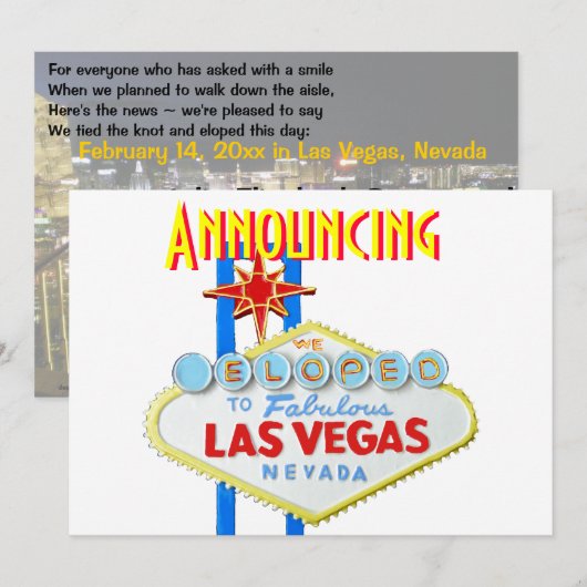 Las Vegas Wedding We hielden de aankondiging van d (Voorkant / Achterkant)