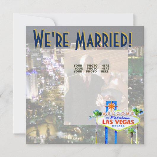 Las Vegas Weddings Aankondiging Fotokaart (Voorkant)