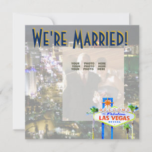 Las Vegas Weddings Aankondiging Fotokaart