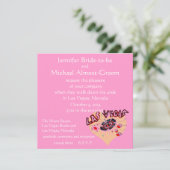 Las Vegas Weddings Pink Heart Kaart (Staand voorkant)