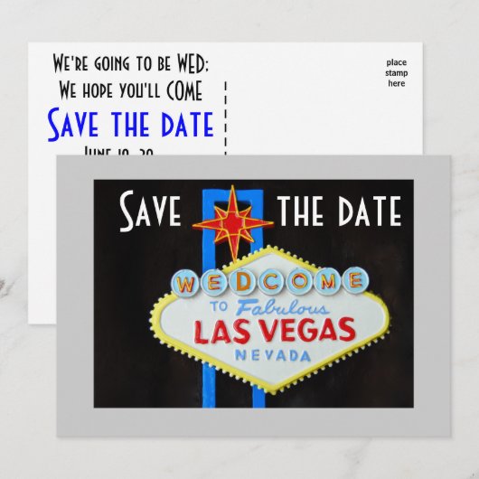 Las Vegas Weddings Save the Date (Voorkant / Achterkant)