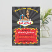 Las Vegas Weekend Getaway Party Kaart (Staand voorkant)