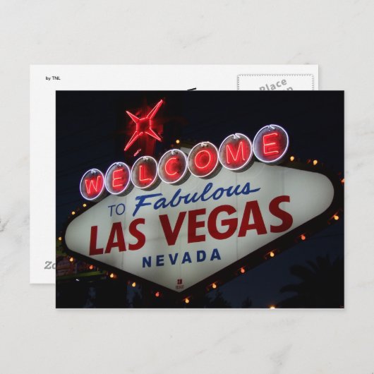 Las Vegas Welcome Briefkaart (Voorkant / Achterkant)
