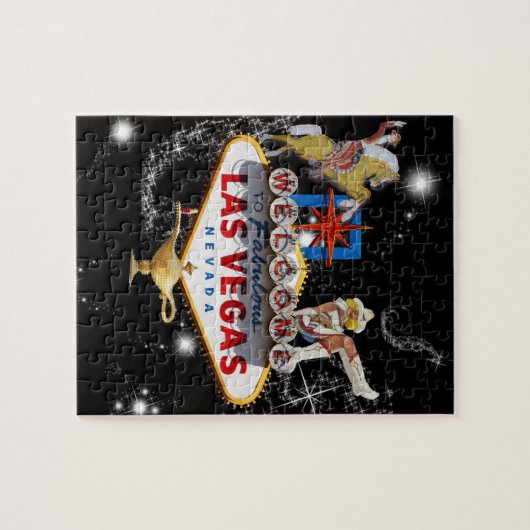 Las Vegas Welcome Sign Jigzaag Puzzle Legpuzzel (Horizontaal)