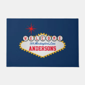 Las Vegas Welcome Sign Jouw tekst Deurmat (Voorkant)