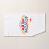 Las Vegas Welcome Sign Jouw tekst Handdoek (Handdoek)