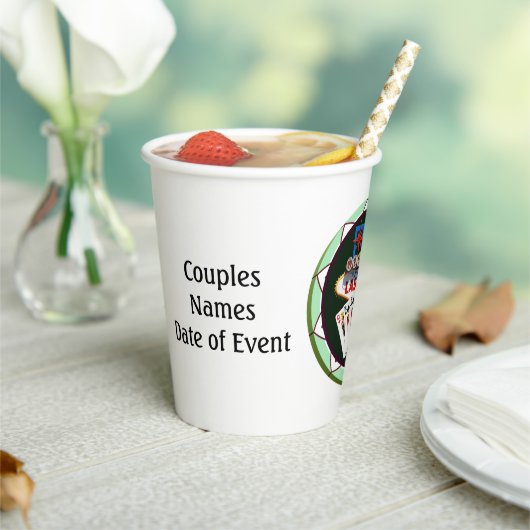 Las Vegas Welcome Sign Poker Chip Papieren Bekers (Insitu)