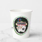 Las Vegas Welcome Sign Poker Chip Papieren Bekers (Links)