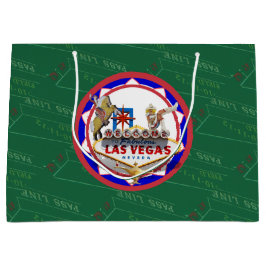 Las Vegas Welcome Sign Red & Blue Poker Chip Groot Cadeauzakje